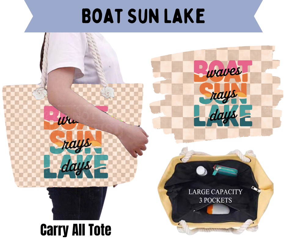 Boat Sun Lake Carry All Tote