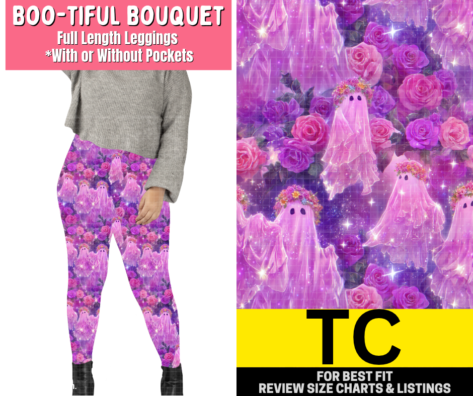 Boo-Tiful Bouquet Full Length Leggings w/ Pockets