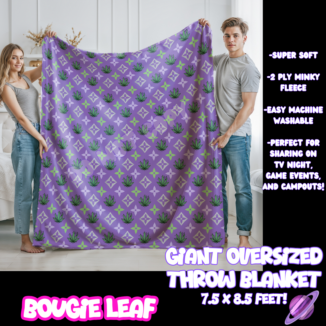 BOUGIE LEAF- GIANT SHAREABLE THROW BLANKETS ROUND 10-PREORDER CLOSING 12/2