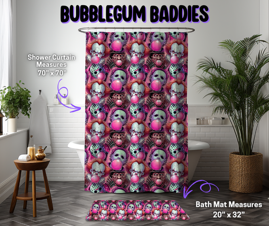 Bubblegum Baddies Shower Curtain and/or Bath Mat
