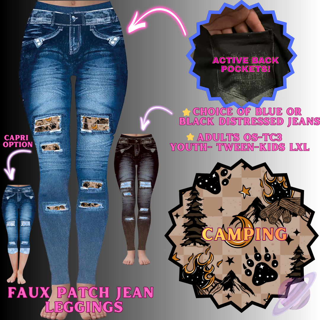 CAMPING-FAUX JEAN LEGGING-PREORDER CLOSING 12/2