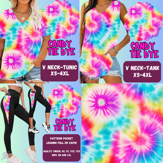 CANDY TIE DYE-PPO 13- TOPS AND BOTTOMS-PREORDER CLOSING 6/15