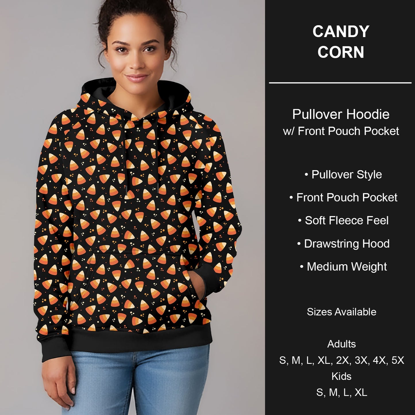 B295 - Preorder Candy Corn Pullover Hoodie (Closes 6/14. ETA late Aug.)
