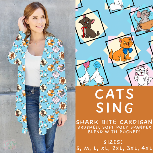Ready To Ship - Cats Sing Cardigan