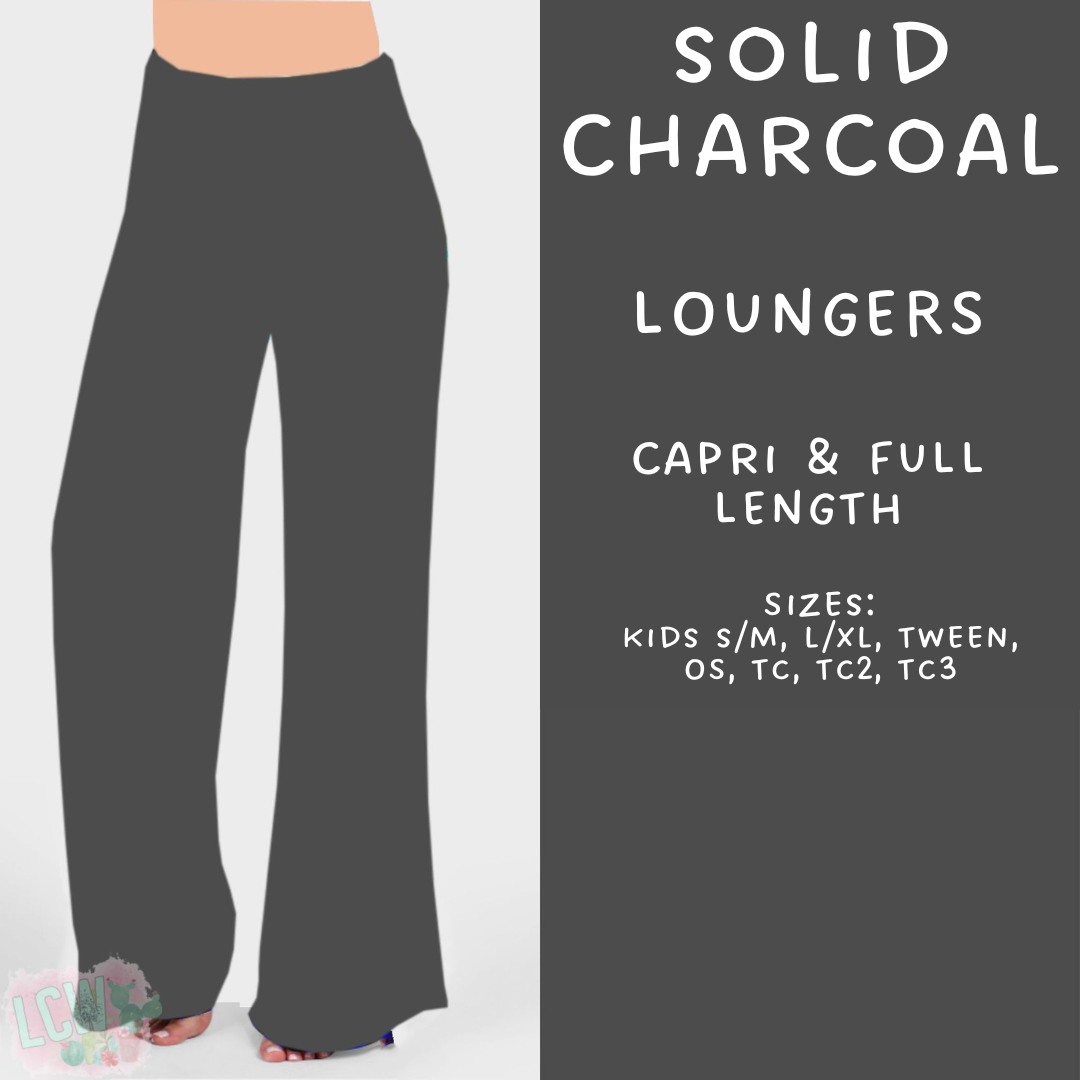 Ready To Ship - Solid Charcoal Full Length Loungers