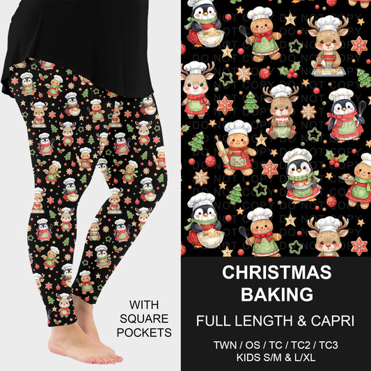 B311 - Preorder Christmas Baking Leggings w/ Pockets (Closes 9/06. ETA: mid Nov.)