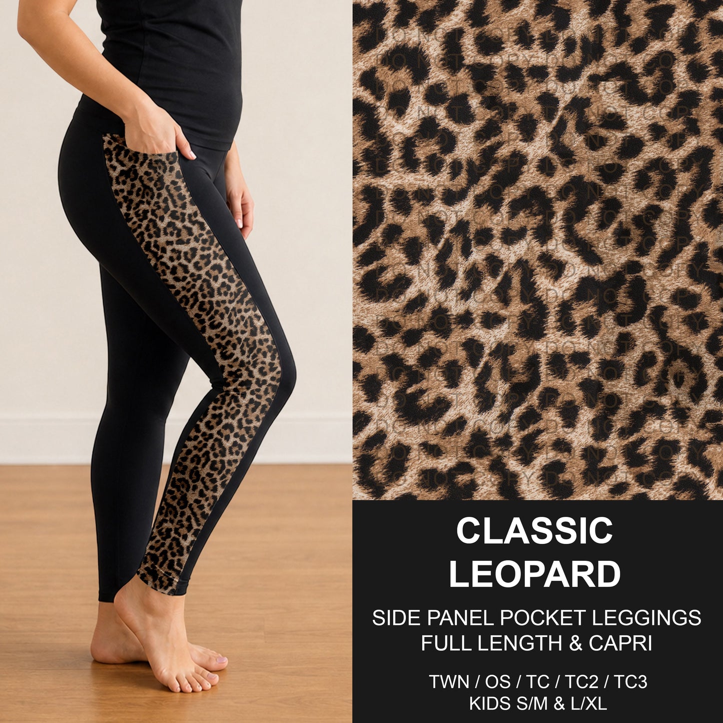 B300 - Preorder Classic Leopard Side Panel Pocket Leggings (Closes 7/15. ETA: mid Sept.)