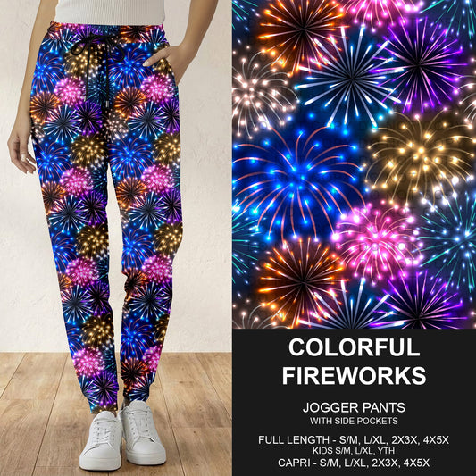 B284 - Preorder Colorful Fireworks Joggers (Closes 4/12. ETA: early June)