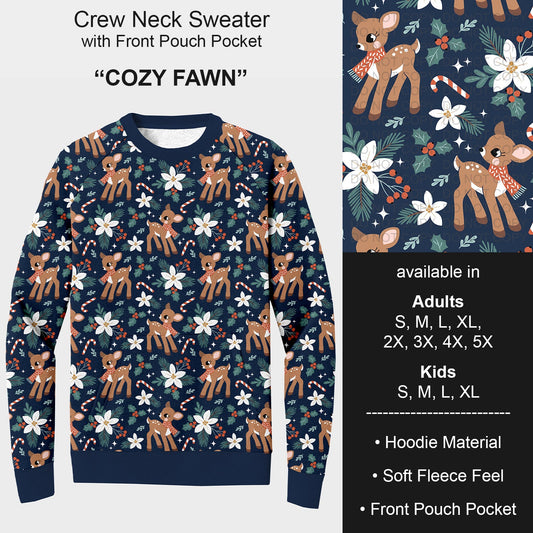 B254 - Preorder Cozy Fawn Sweater w/ Front Pocket (Closes 10/05. ETA early Dec.)
