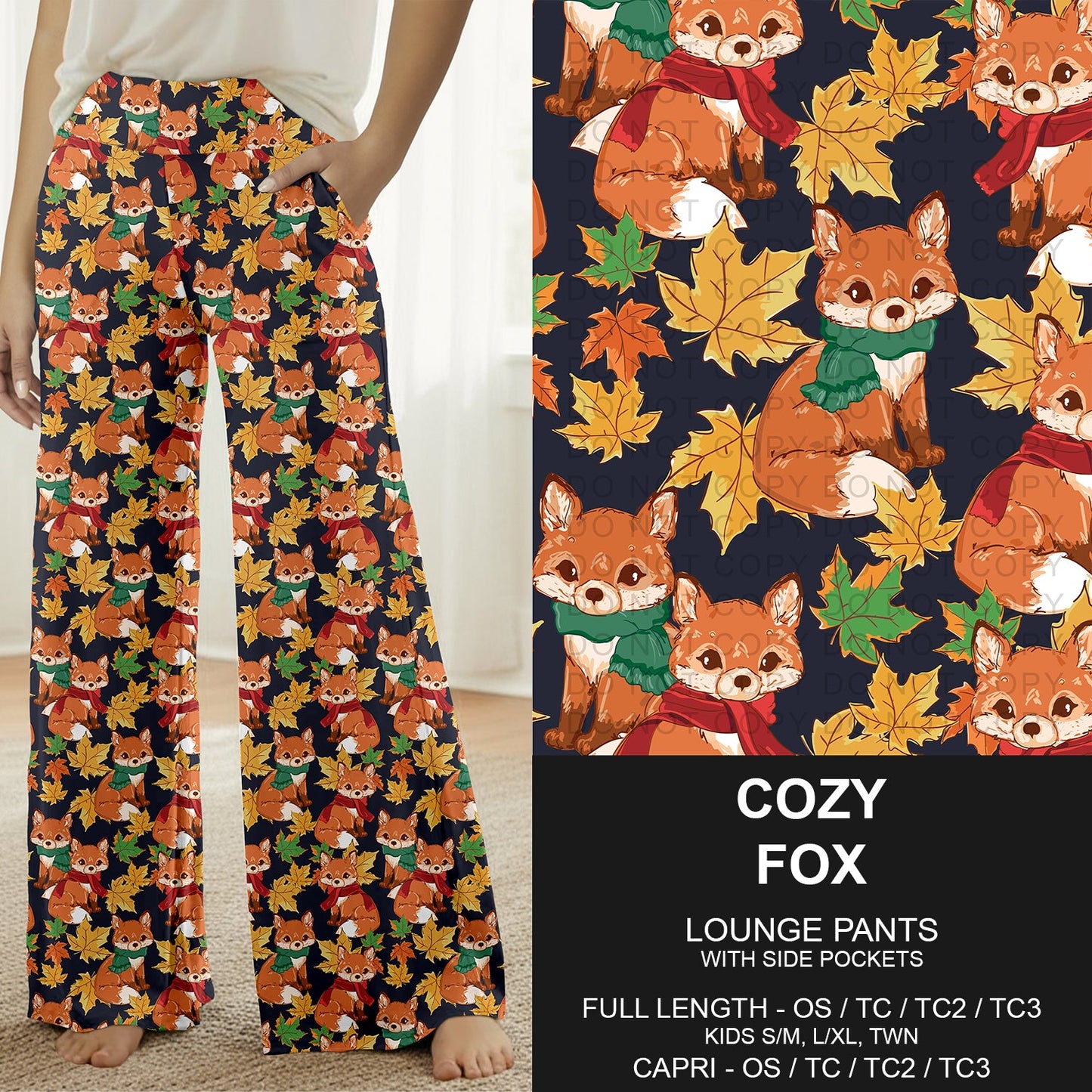 B308 - Preorder Cozy Fox Lounge Pants (Closes 8/16. ETA: late Oct.)