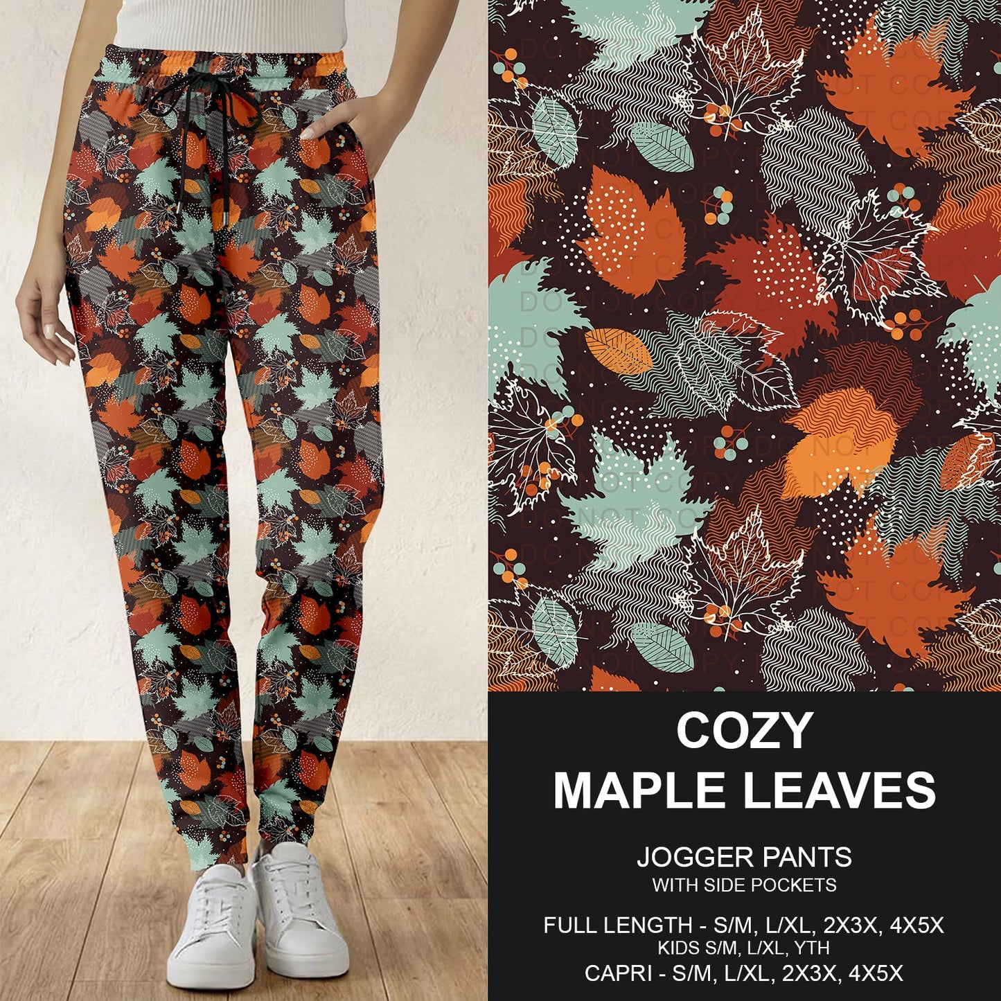 B308 - Preorder Cozy Maple Leaves Joggers (Closes 8/16. ETA: late Oct.)