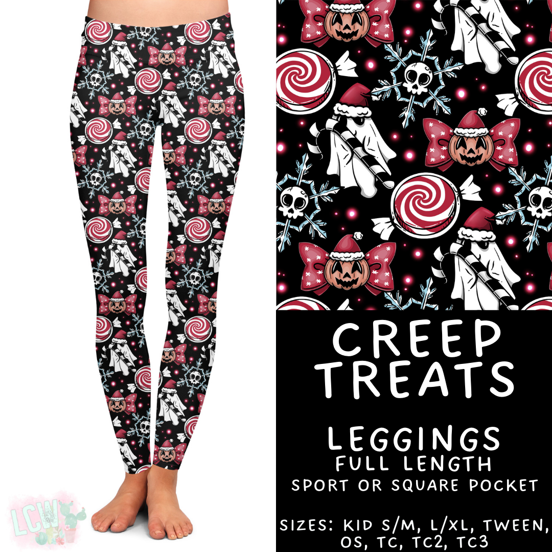 Ready to Ship - Creep Treats Full Length Leggings - Sport Pocket TC2
