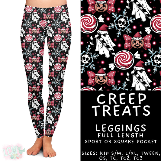 Ready to Ship - Creep Treats Full Length Leggings - Sport Pocket TC2