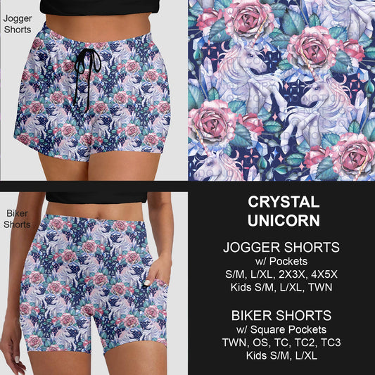 B281 - Preorder Crystal Unicorn Jogger/Biker Shorts (Closes 3/25. ETA: early June)