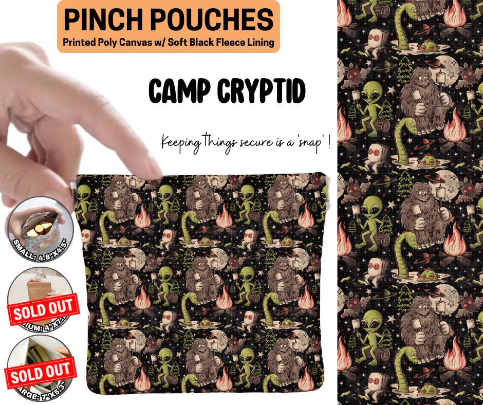 Camp Cryptid Pinch Pouches