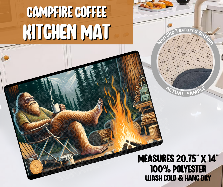 Campfire Coffee Kitchen Mat