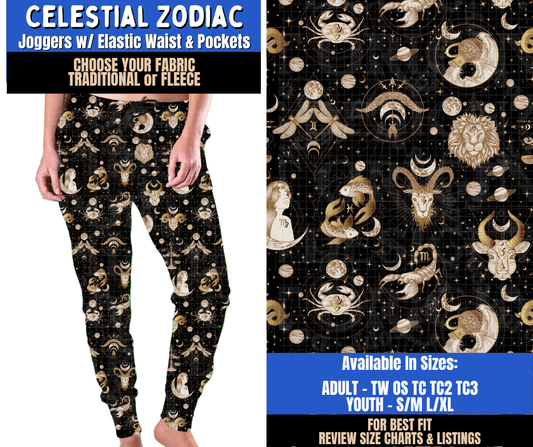 Preorder! Closes 9/10. ETA Dec. Celestial Zodiac Joggers Choose Fleece or Traditional