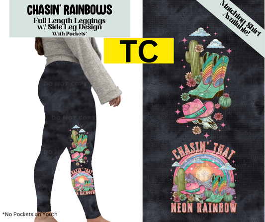 Chasin' Rainbows Full Length Leggings w/ Side Leg Designs