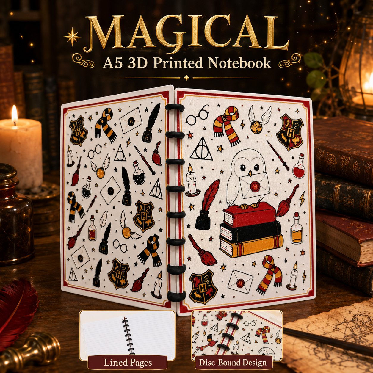 MAGICAL HP- 3D PRINTED REFILLABLE NOTEBOOK