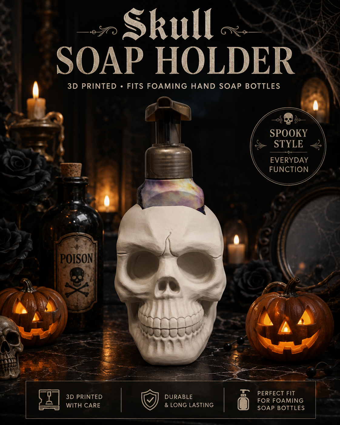 SKULL SOAP HOLDER- 3D PRINTED