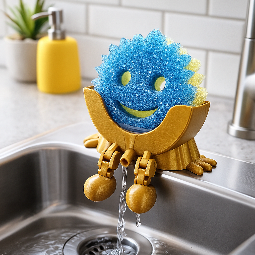 SCRUB DAD SPONGE HOLDER-3D PRINTED