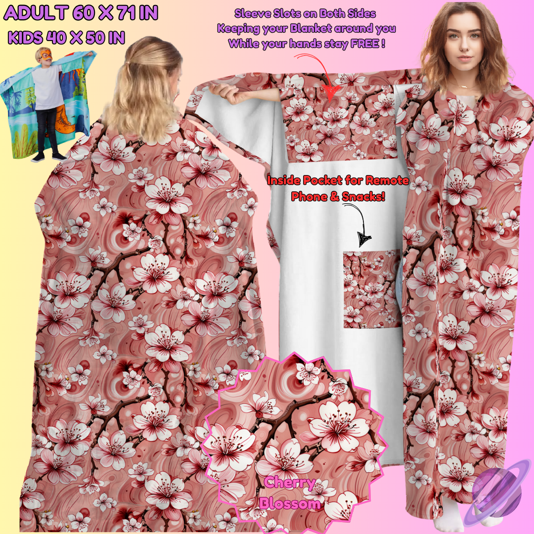 WEARABLE THROW RUN-CHERRY BLOSSOM-PREORDER CLOSING 8/31