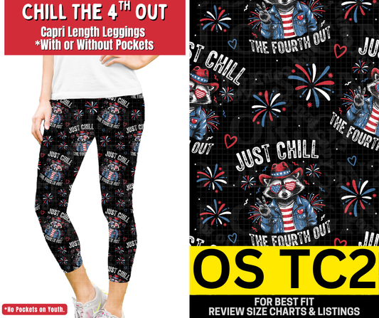 Chill The 4th Out Capri Length Leggings w/ Pockets
