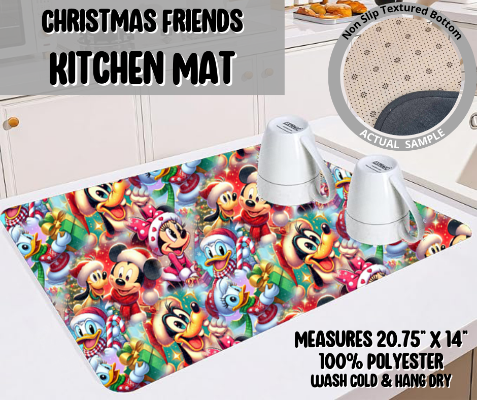 Christmas Friends Kitchen Mat