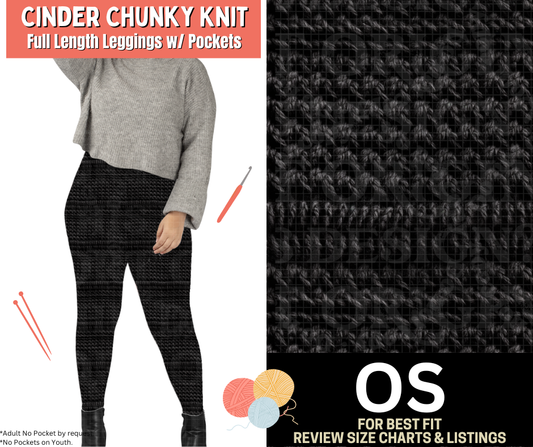 Cinder Chunky Knit Full Length Leggings w/ Pockets