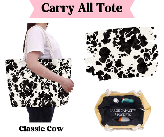 Classic Cow Carry All Tote