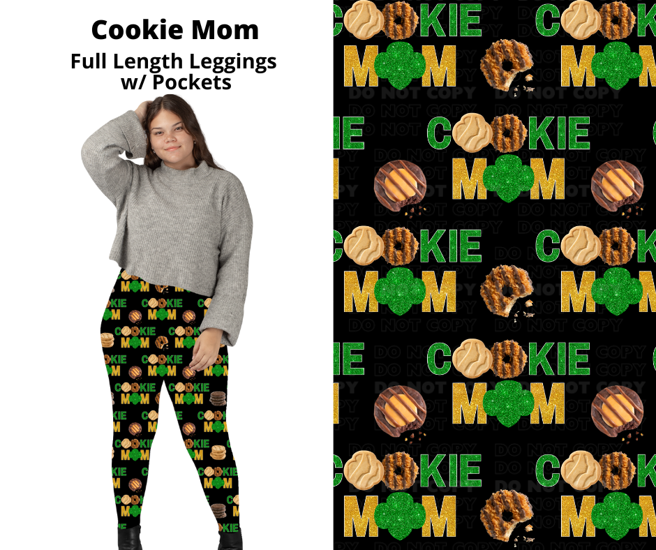 Cookie Mom Full Length Leggings w/ Pockets