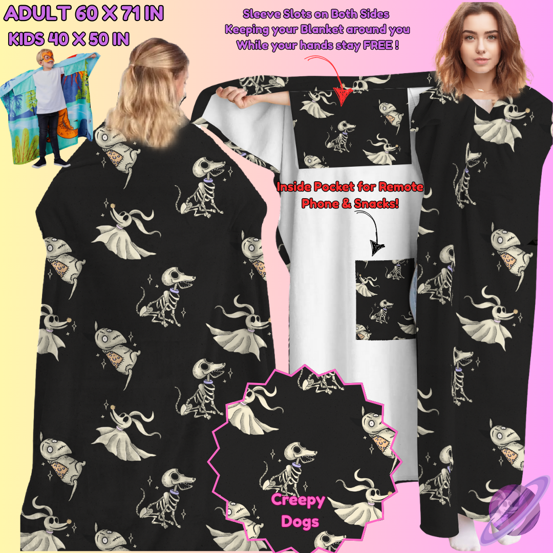 WEARABLE THROW RUN-CREEPY DOGS-PREORDER CLOSING 8/31