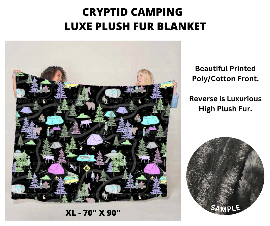Cryptid Camping Luxe Plush Fur Blanket