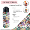 Preorder! Closes 3/20. ETA June. Curious Card Girl Flip Top Tumbler