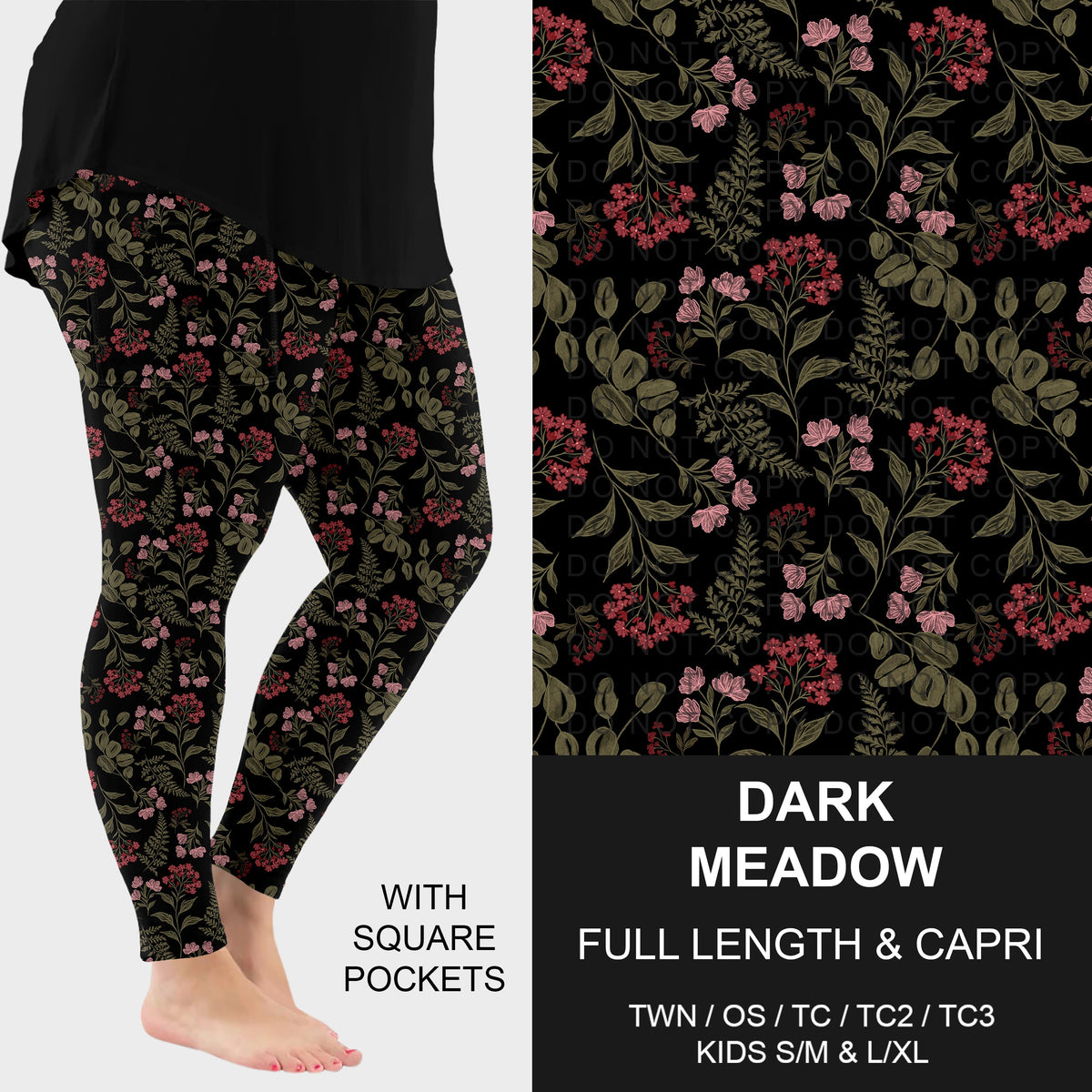 B316 - Preorder Dark Meadow Leggings w/ Pockets (Closes 10/11. ETA: mid Dec.)