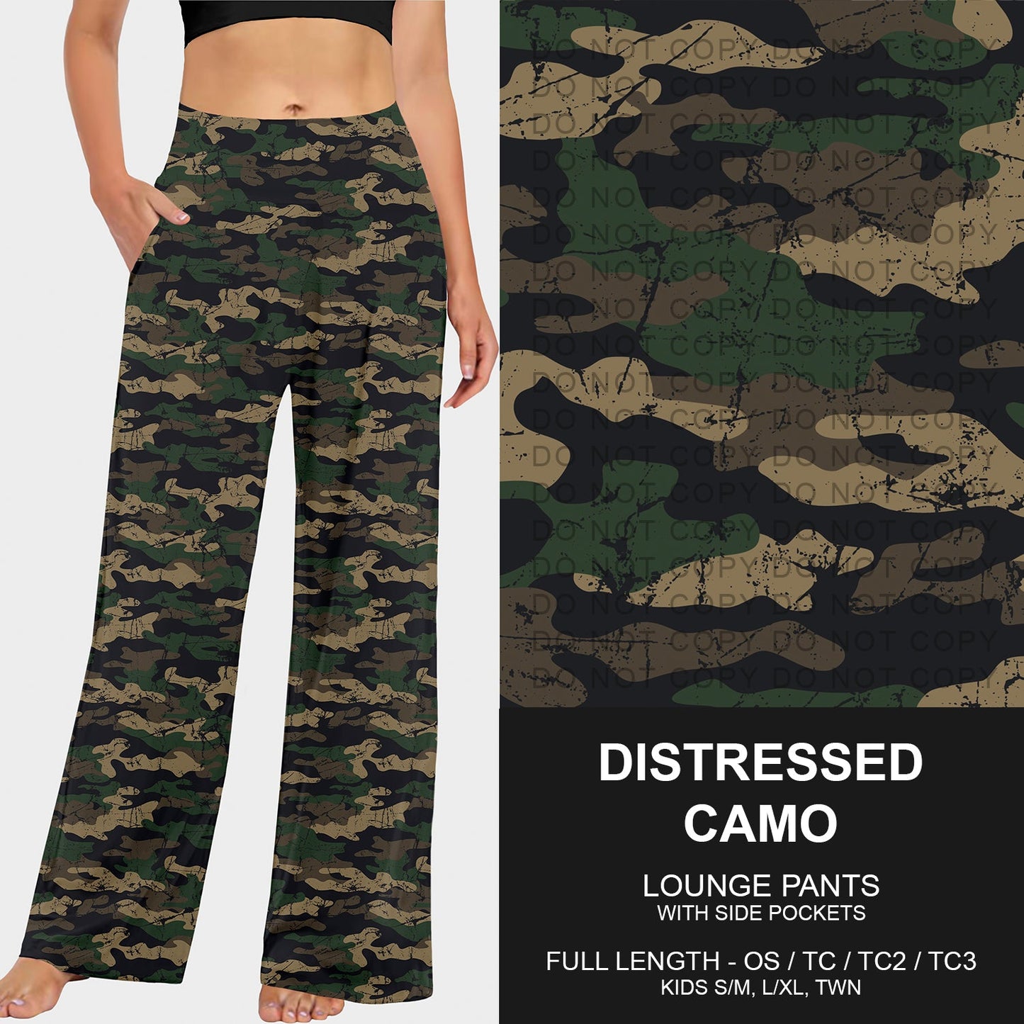 B251 - Preorder Distressed Camo Lounge Pants (Closes 9/14. ETA mid Nov.)