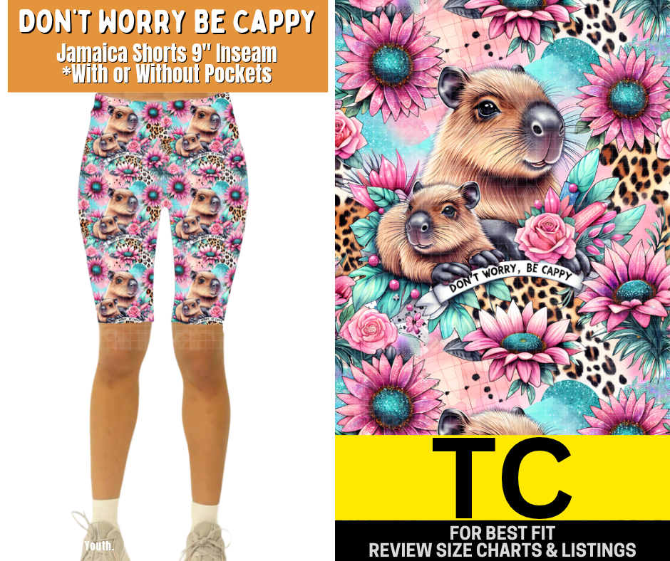 Don't Worry Be Cappy Jamaica Shorts w/ Pockets