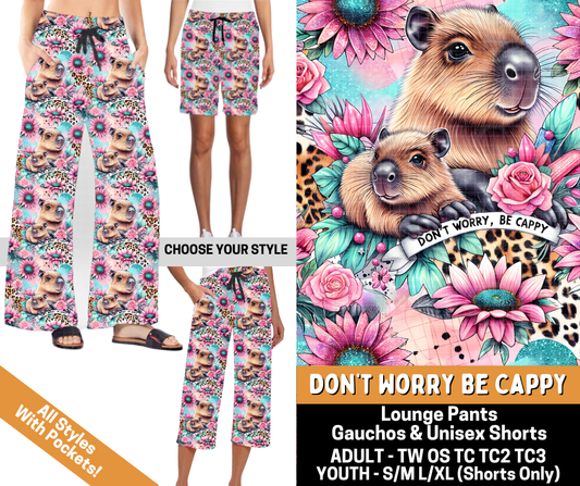 Preorder! Closes 6/1. ETA Sept. Don't Worry Be Cappy Combo Lounge Lengths
