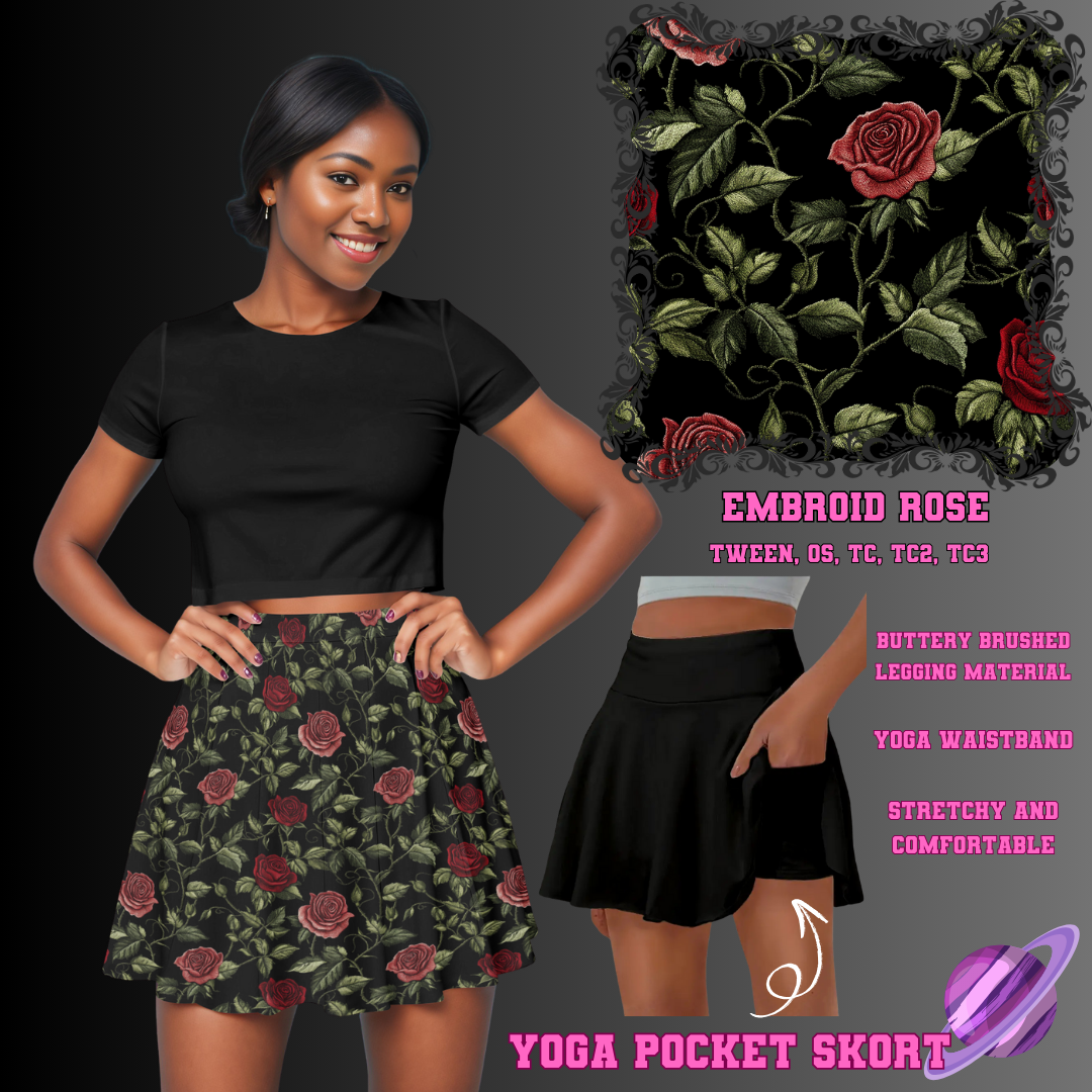 EMBROID ROSE-SKORT 4 PREORDER CLOSING 2/13