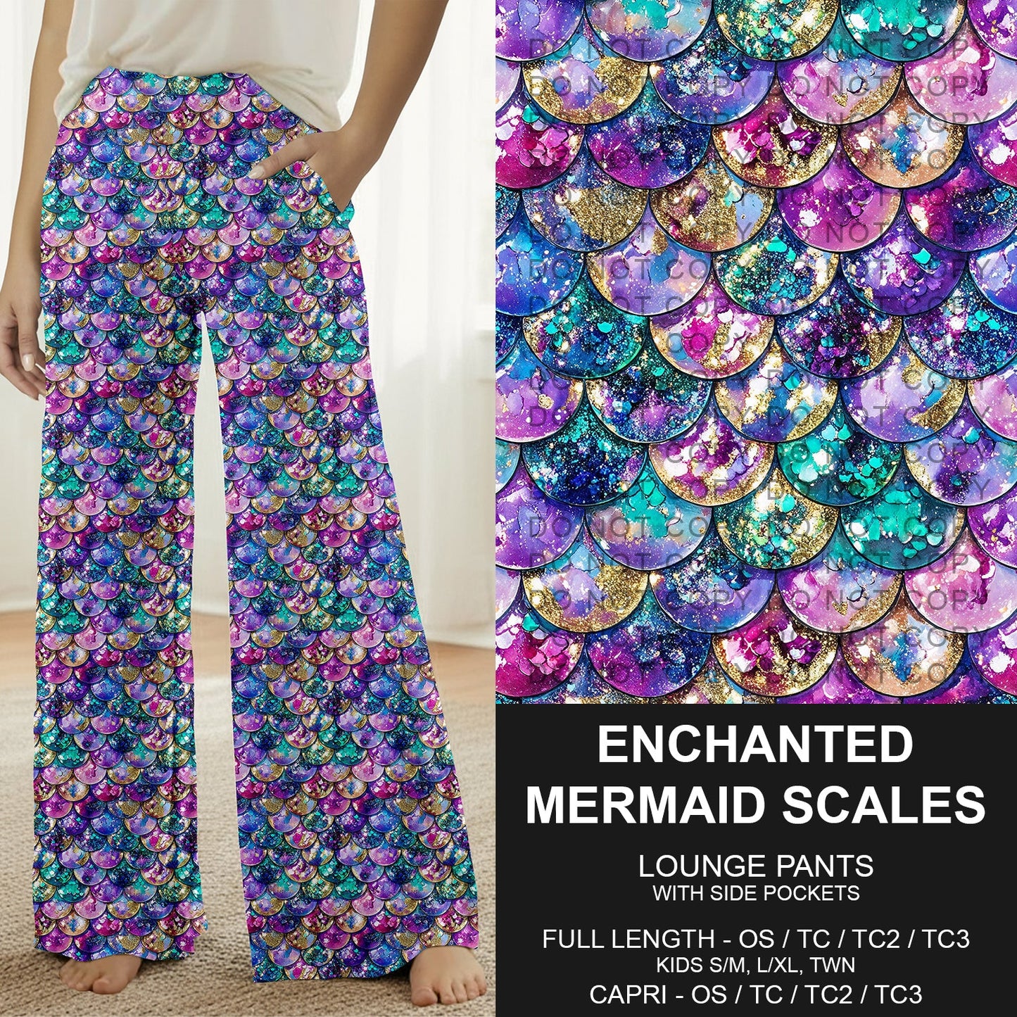 B292 - Preorder Enchanted Mermaid Scales Lounge Pants (Closes 5/24. ETA: late July)