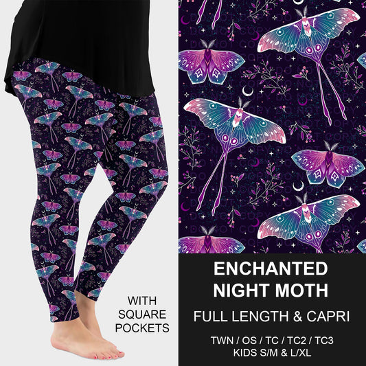 B264 - Preorder Enchanted Night Moth Leggings w/ Pockets (Closes 12/07. ETA: early Feb.)