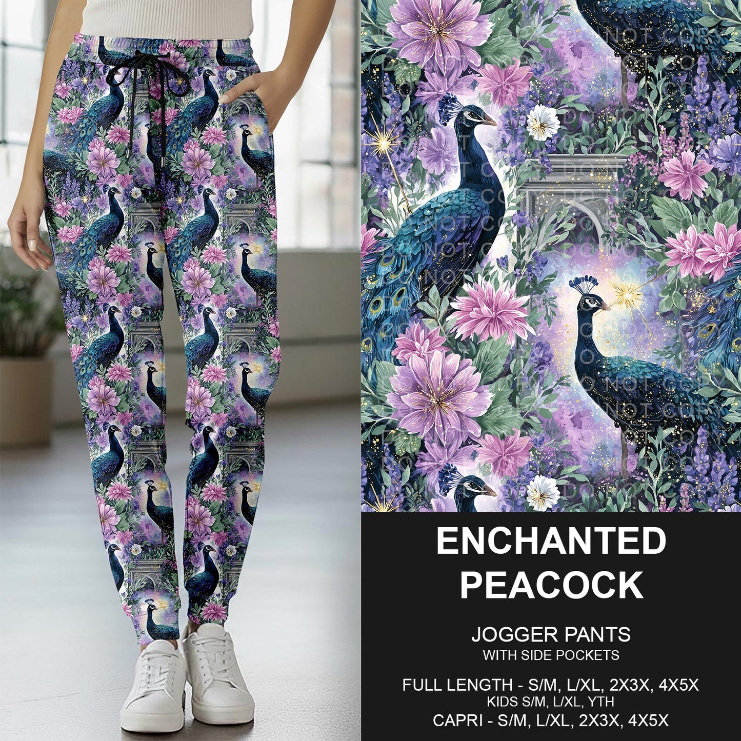 B274 - Preorder Enchanted Peacock Joggers (Closes 2/22. ETA: late April)