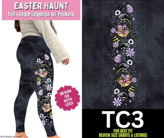 Easter Haunt Full Length Leggings w/ Side Leg Designs