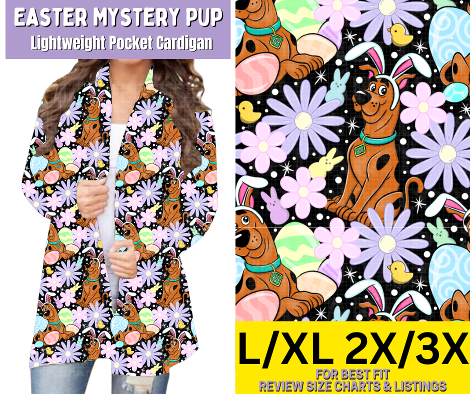 Easter Mystery Pup Pocket Cardigan