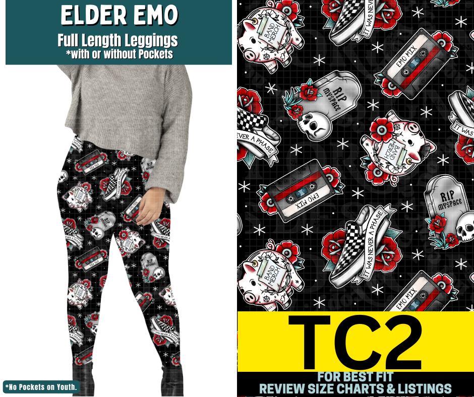 Elder Emo Full Length Leggings w/ Pockets