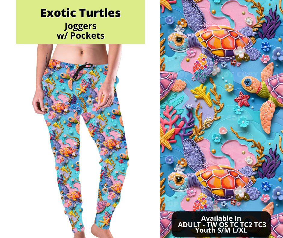 Preorder! Closes 3/24. ETA June. Exotic Turtles Joggers