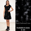 Black Distressed Jean Dress