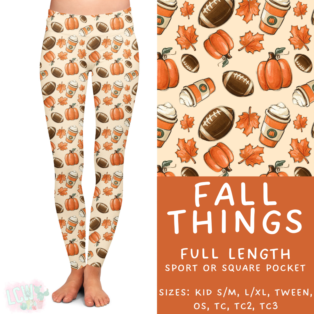 Ready to Ship - Fall Things Full Length Leggings - Sport Pocket OS & Square Pocket TC2
