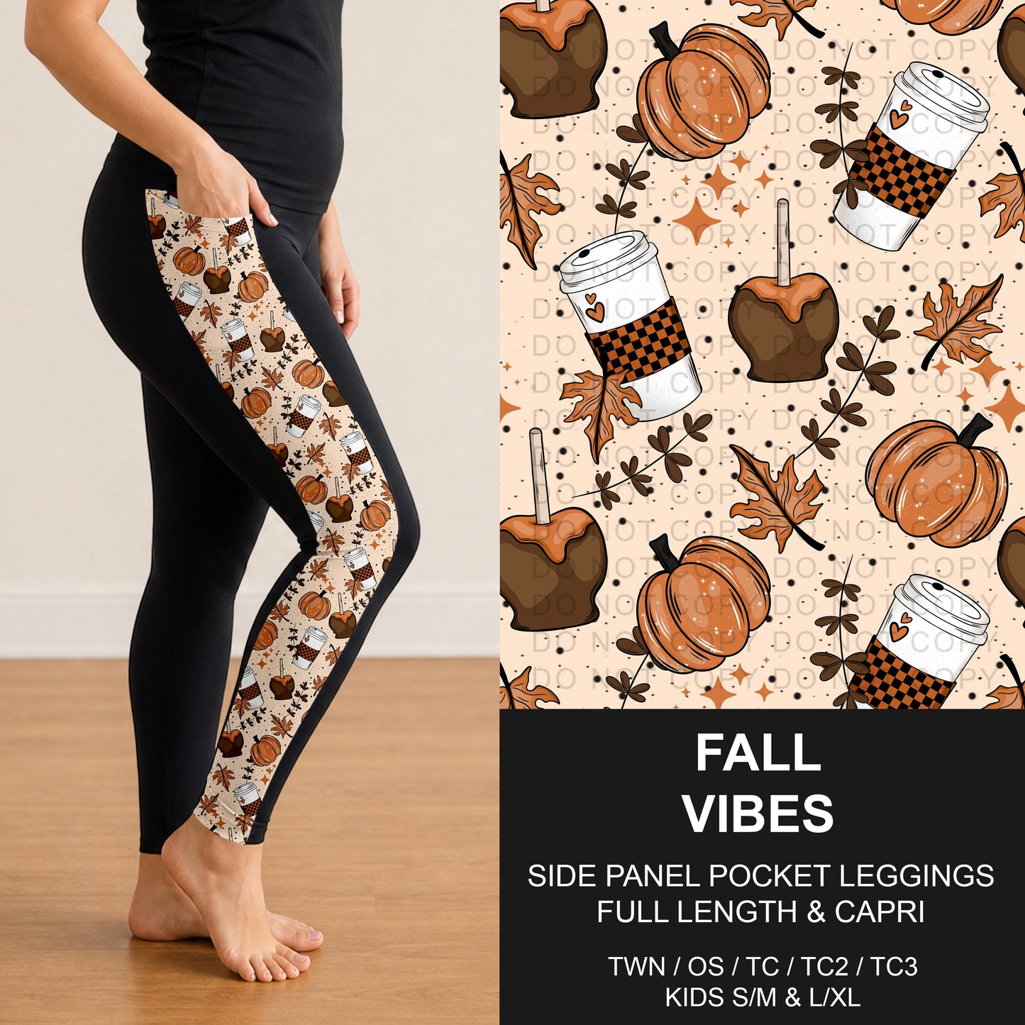 B308 - Preorder Fall Vibes Side Panel Pocket Leggings (Closes 8/16. ETA: late Oct.)