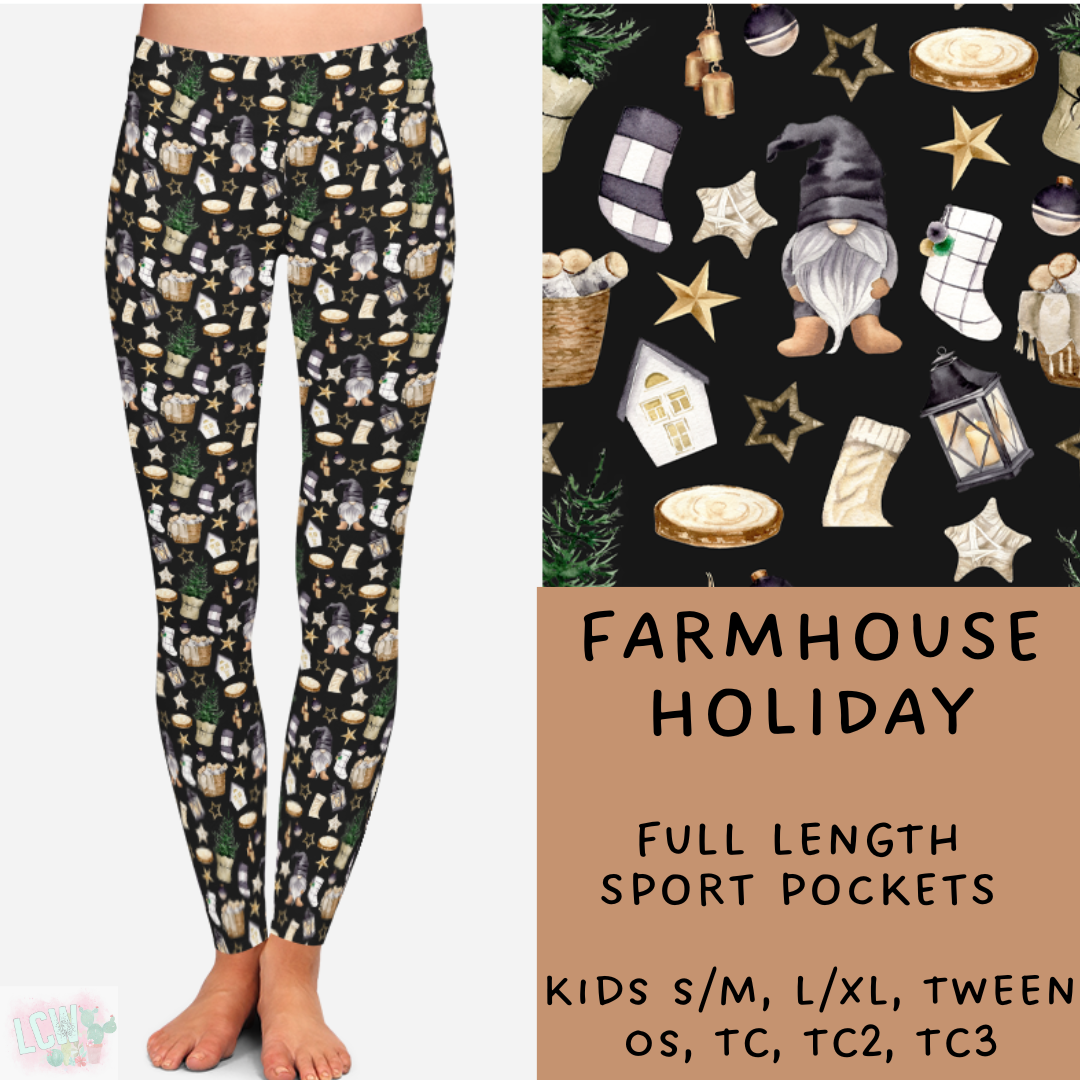 Ready To Ship - Farmhouse Holiday Leggings